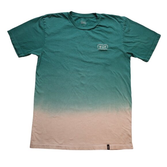 Huf Men's Gradient Teal & Beige T-Shirt Size Small - Picture 1 of 6